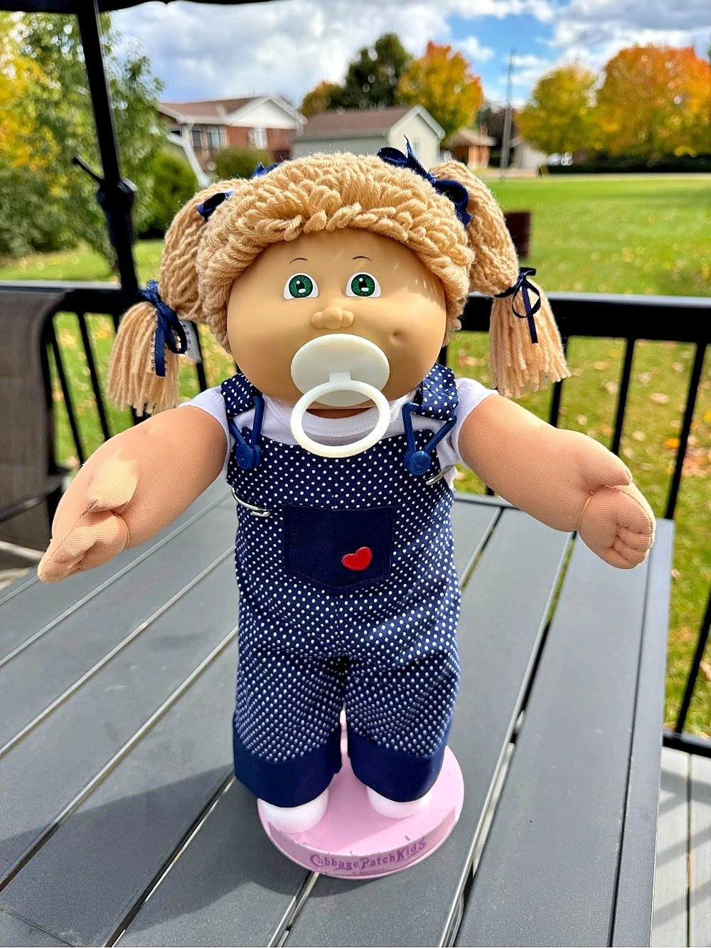 💗Cabbage Patch Kids Doll with Polka Dot Overalls 💗
